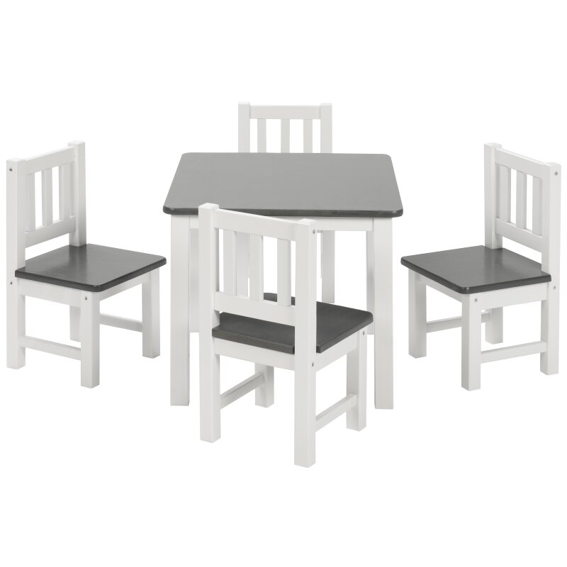 Kindersitzgruppe Amy: Tisch & 4 Stühle