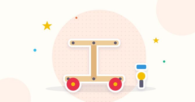 Illustration Konstruktionsspielzeug aus Holz
