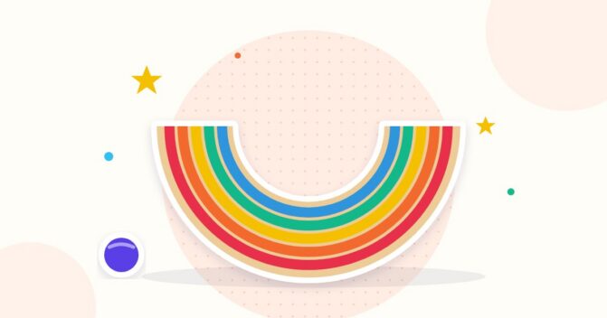 Illustration Regenbogenwippe